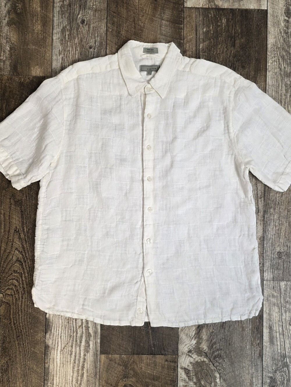Linen Shirt Coastal Grandpa Resort Vacation Button Up Size XL